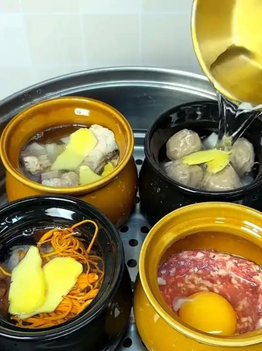 瓦罐陶瓷炖盅隔水炖罐带盖汤罐蒸蛋羹专用碗罐沙县小吃瓦罐子家用