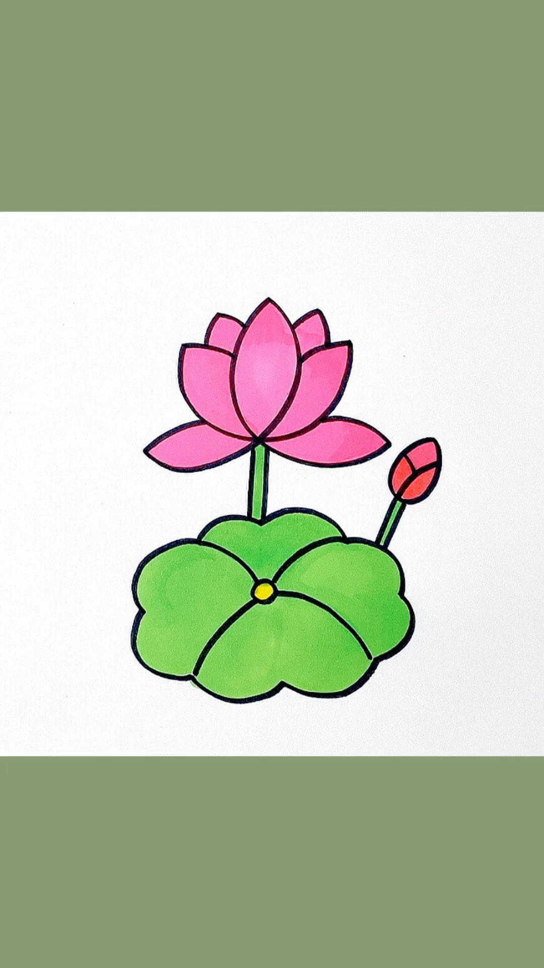 荷花简笔画