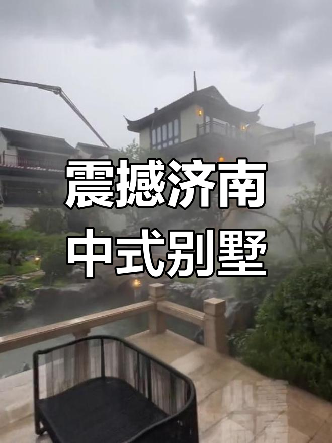 济南徽派风格中式别墅,庭院山水尽收眼底