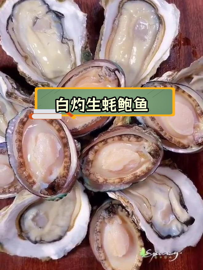 新鲜鲍鱼生蚝白灼做法,鲜嫩美味