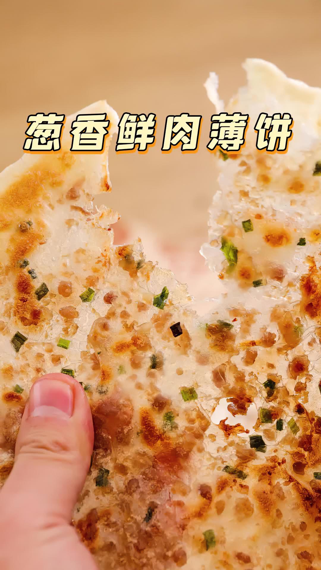 可以冷冻保存做备餐的鲜肉薄饼,酥脆鲜香,手抓饼什么的靠边站～葱香肉饼 馅饼 早餐 拾味爸爸