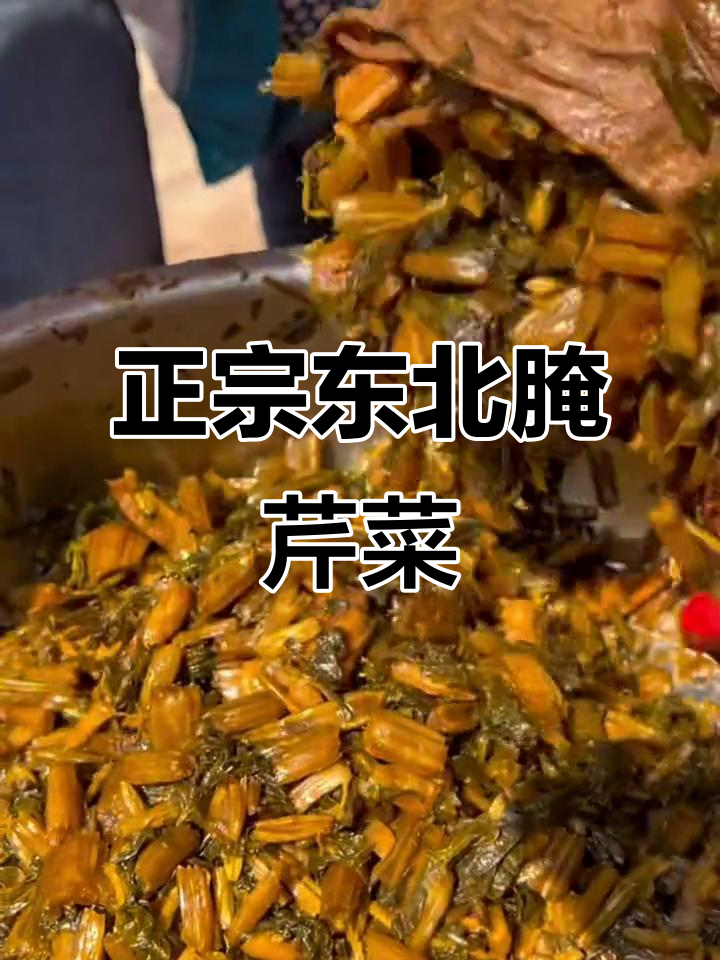 东北传统腌酱芹菜,口感脆嫩,透红入味!