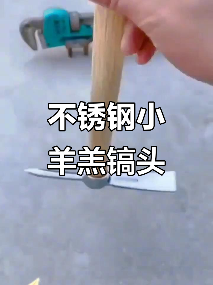 便携不锈钢小羊羔镐头,轻松刨地挖野菜,户外必备工具