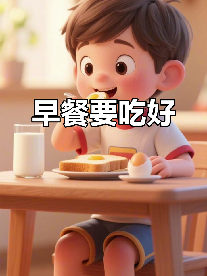每天早餐很重要,面包牛奶鸡蛋搭配最合适