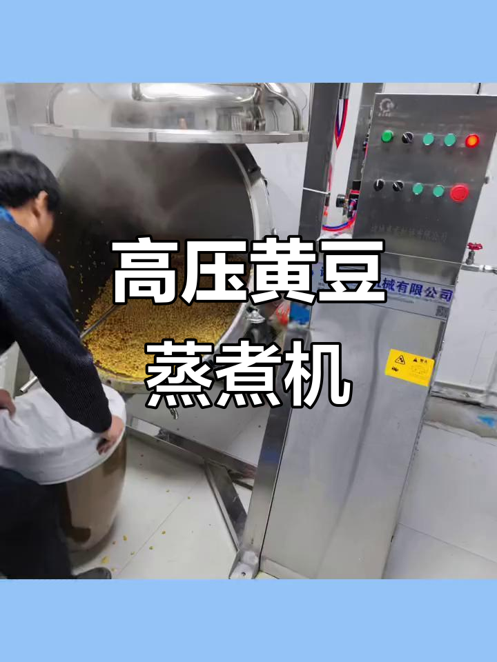 黄豆高压蒸锅,360度旋转加热,温度可调,黄豆熟化更均匀