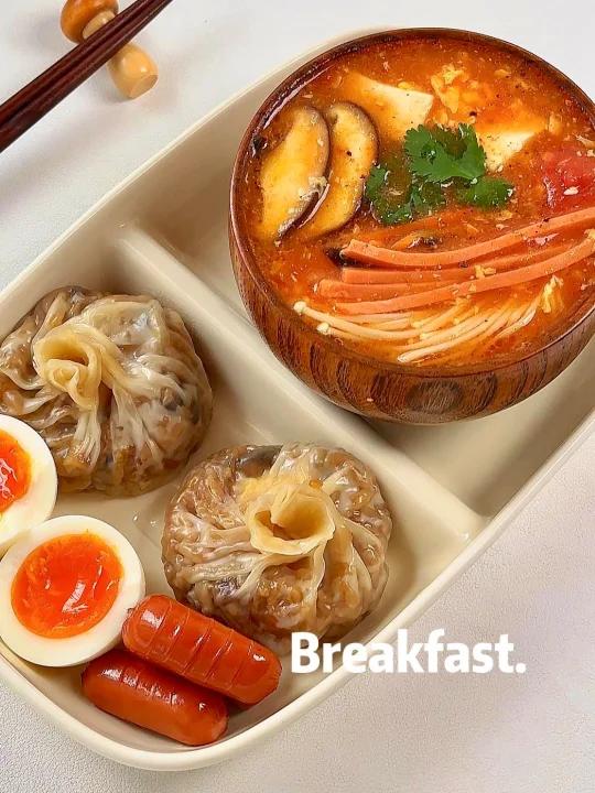 中式早餐唤醒中国胃|纸皮烧麦+酸辣汤