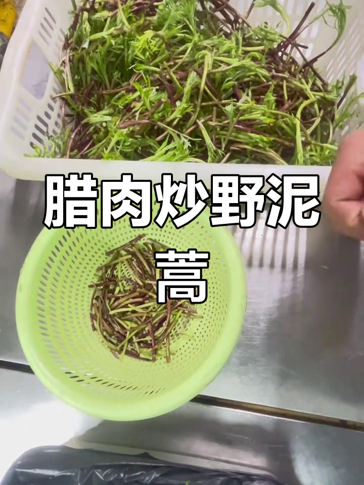 春天必吃腊肉炒野泥蒿,鲜嫩脆爽超下饭
