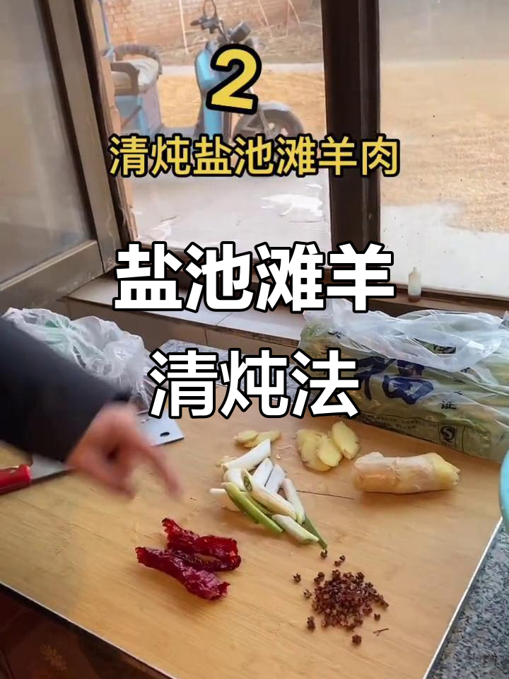 清炖盐池滩羊肉,葱姜干辣椒花椒一锅搞定