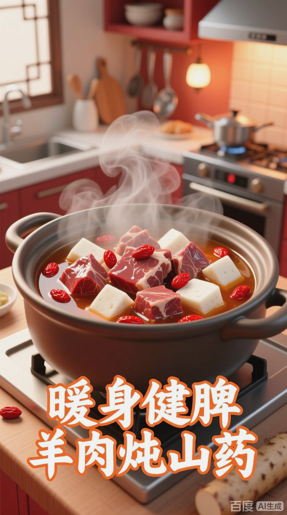 羊肉炖山药，暖身又健脾