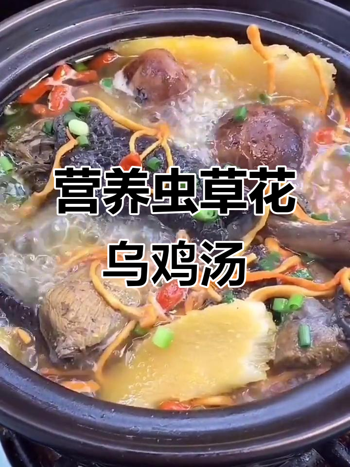 虫草花乌鸡汤,滋补又美味,老人小孩都爱喝