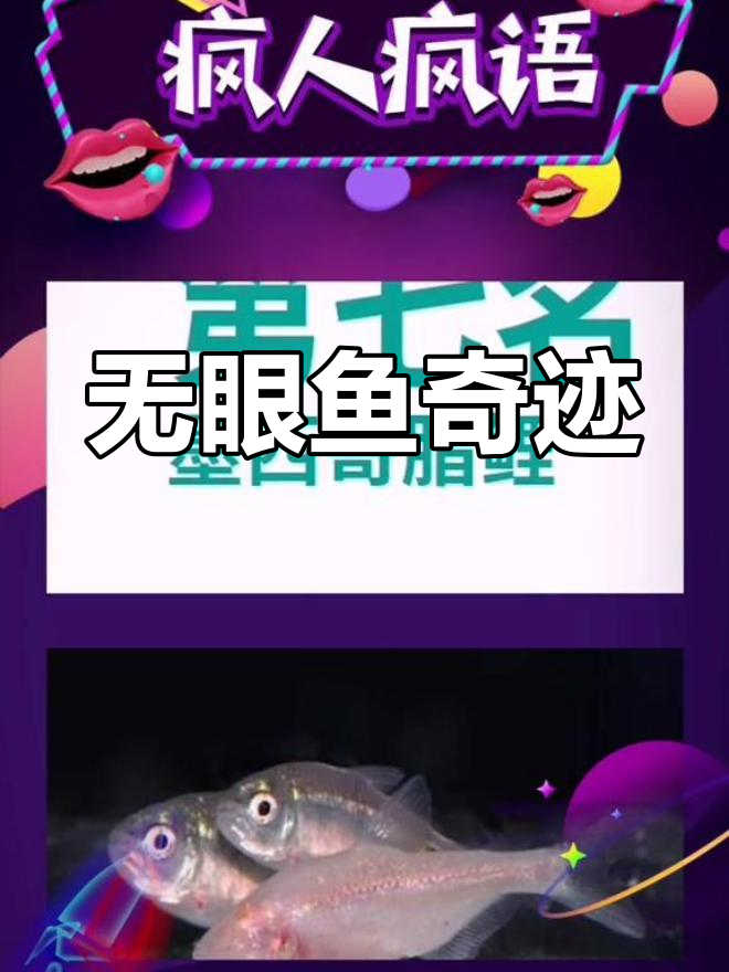 墨西哥神秘无眼鱼,白化特征惊人