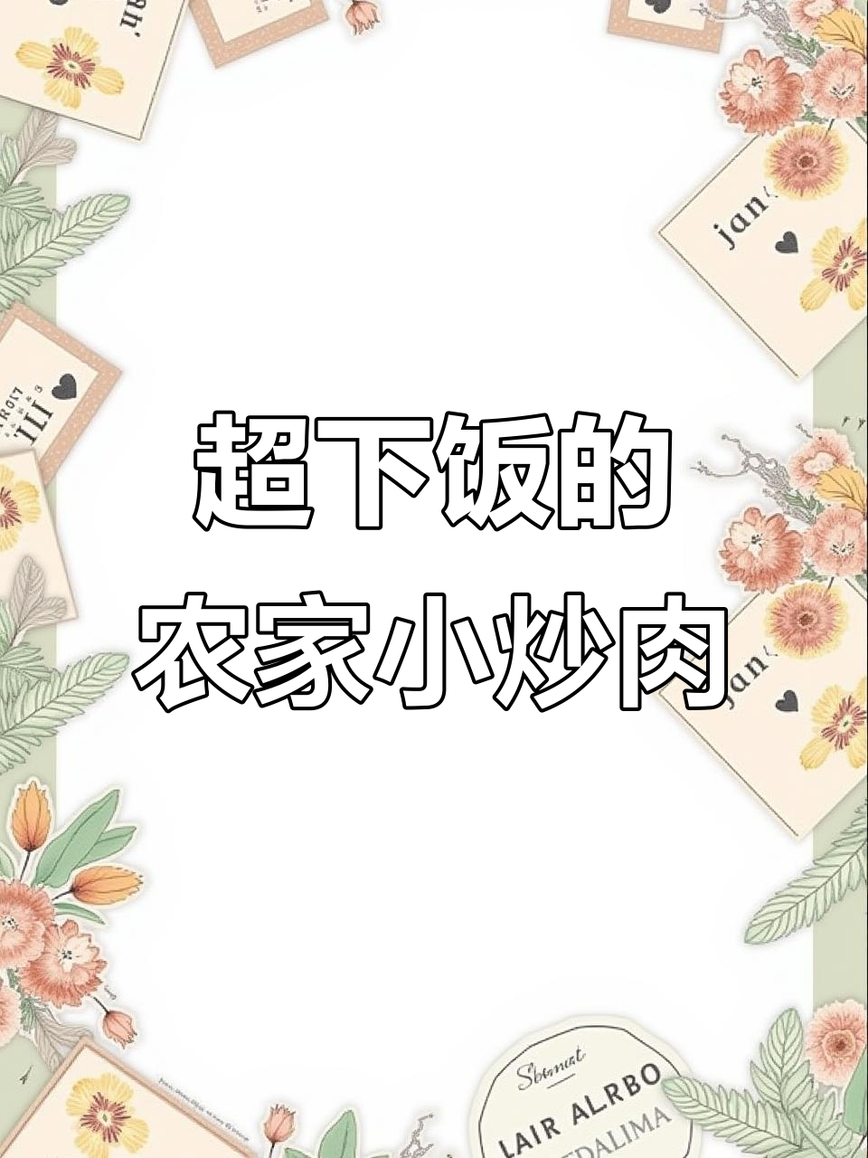 农家小炒肉,焦香入味拌米饭,吃上一口停不下来