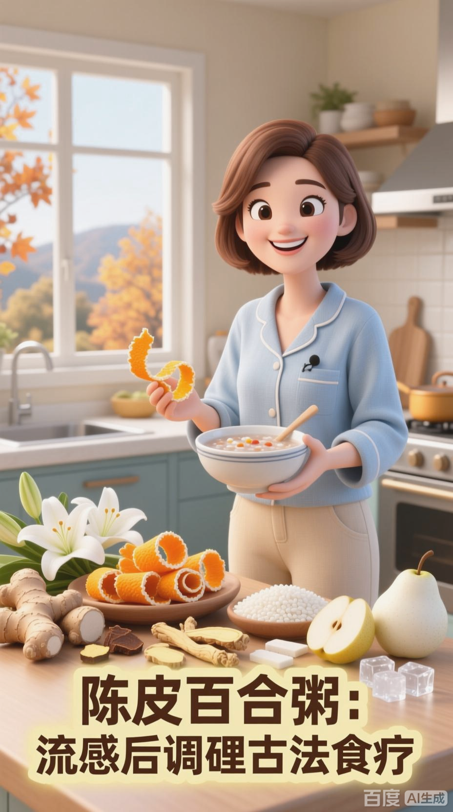 流感食疗,陈皮百合粥来助力