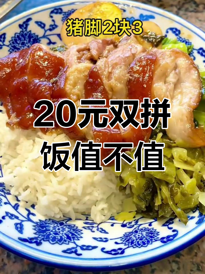 广东20元双拼饭成本揭秘:猪脚叉烧与白米饭