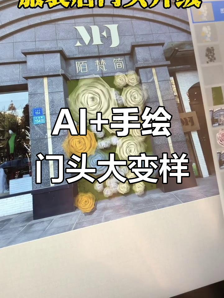 用AI和手绘打造惊艳服装店门头改造效果
