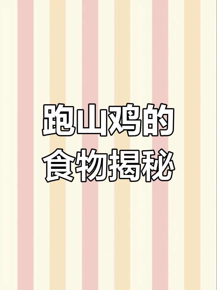 终于拍到跑山鸡的日常食物,分享给大家!