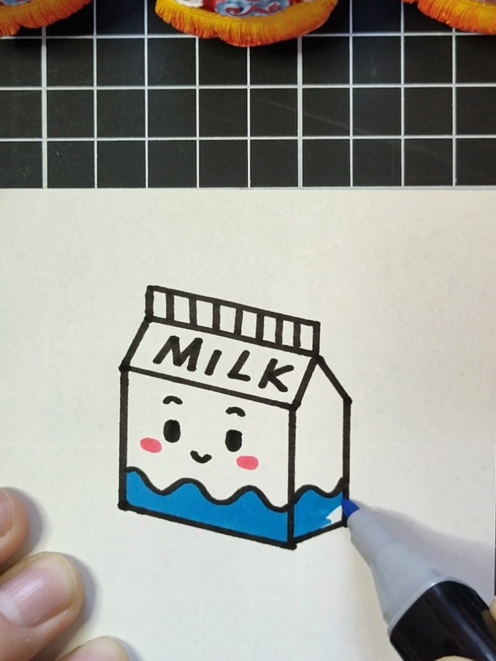 超简单的牛奶简笔画,快来试一试吧～