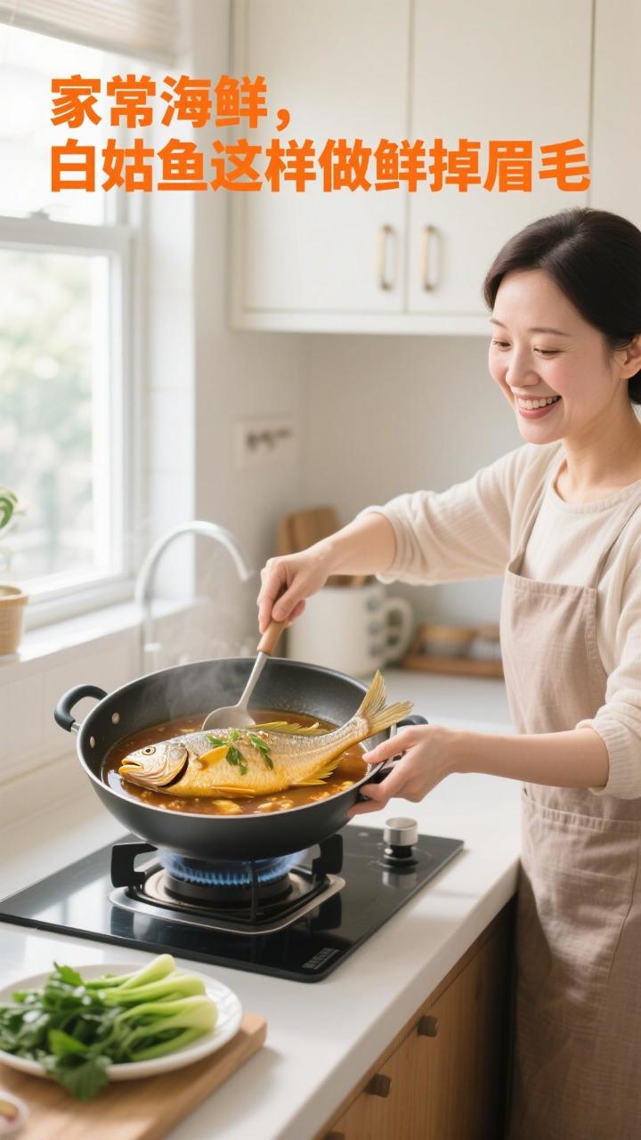 家常海鲜,白姑鱼这样做鲜掉眉毛