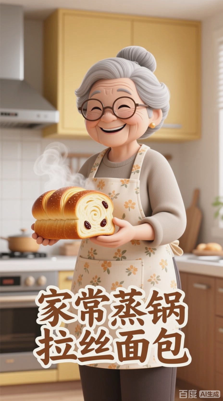 家常蒸锅拉丝面包，简便美味