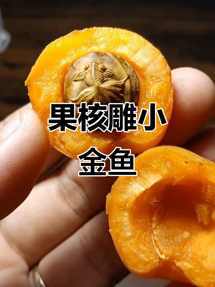 杏核雕刻小金鱼,竟然能变魔术!