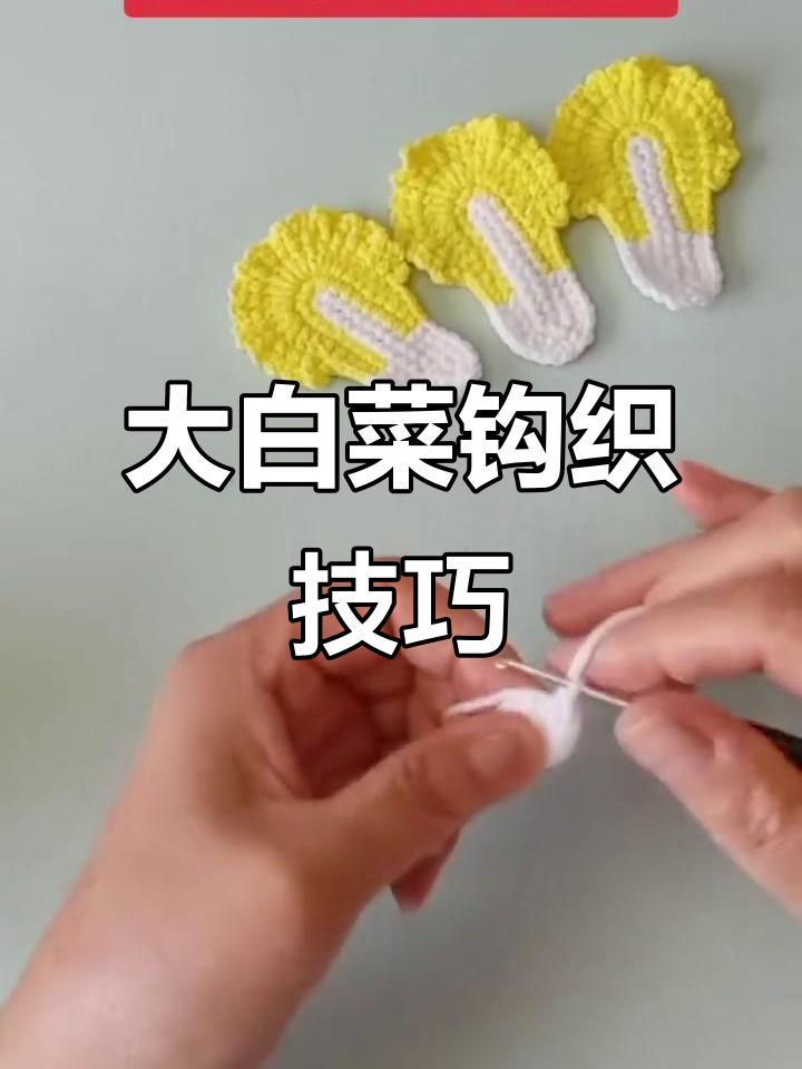 大白菜钩织教程:从中间到叶胚的完整步骤