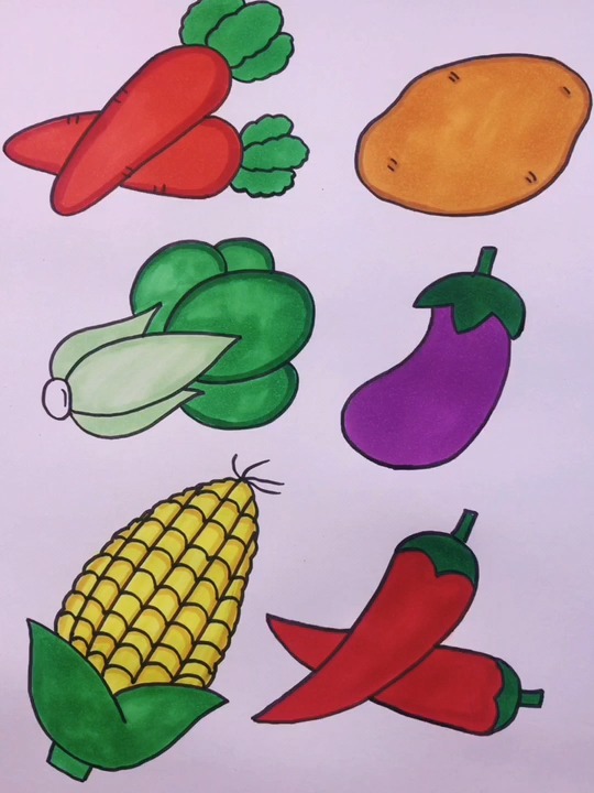各种蔬菜简笔画