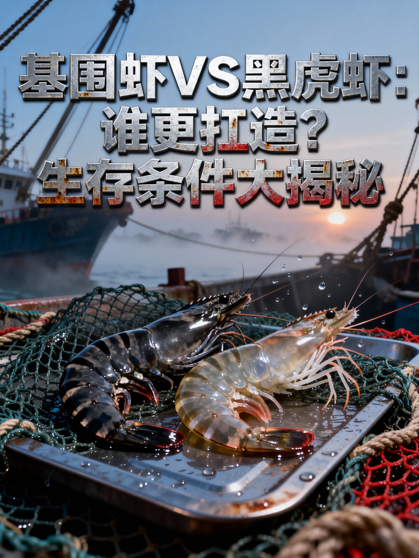 基围虾VS黑虎虾:谁更扛造?生存条件大揭秘