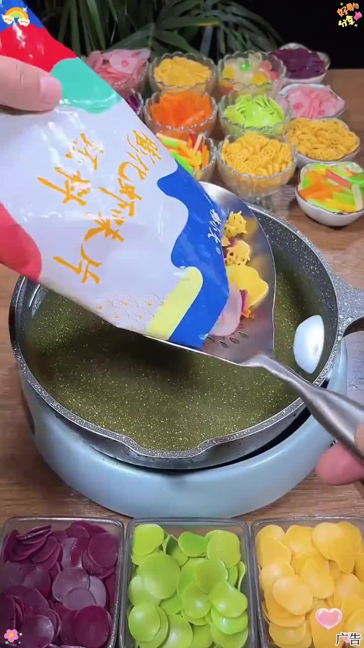 我家熊孩子爱吃的全家福虾片薯条,十几种口味,口味丰富,过年炸上一锅酥酥脆脆真的好好吃!炸虾