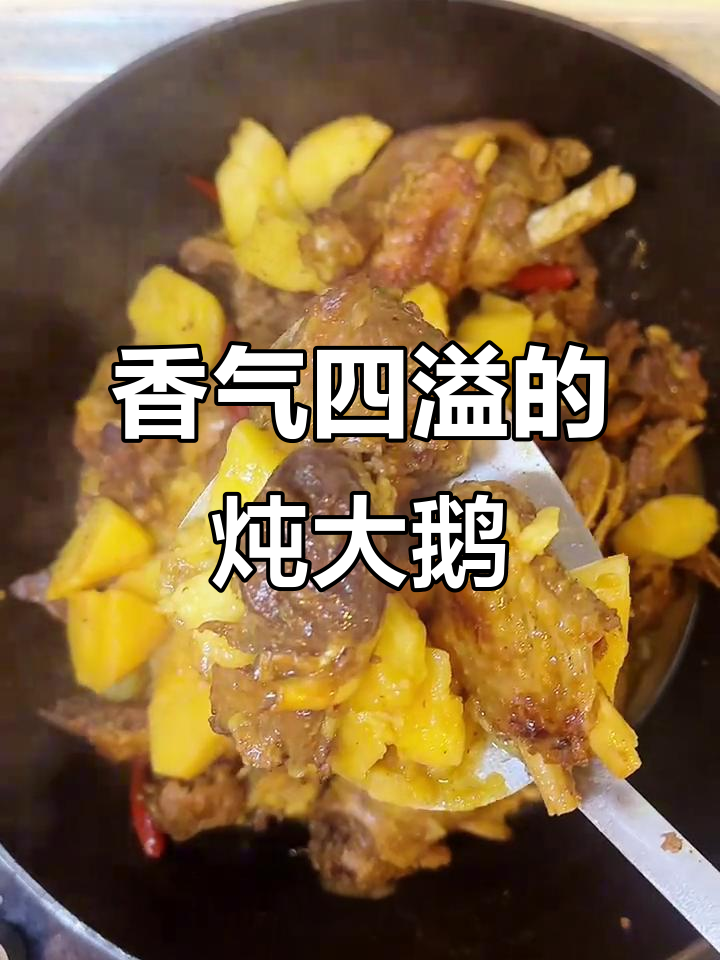 大鹅炖土豆,软糯香浓,口感丰富,绝对让你停不下来!