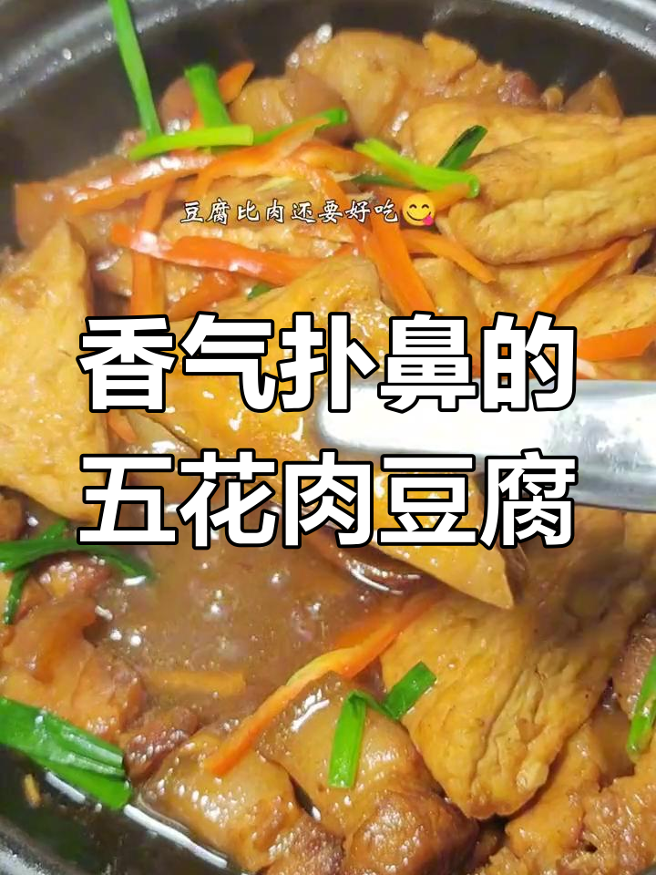 五花肉焖豆腐,简单又香,吃上一口停不下来!
