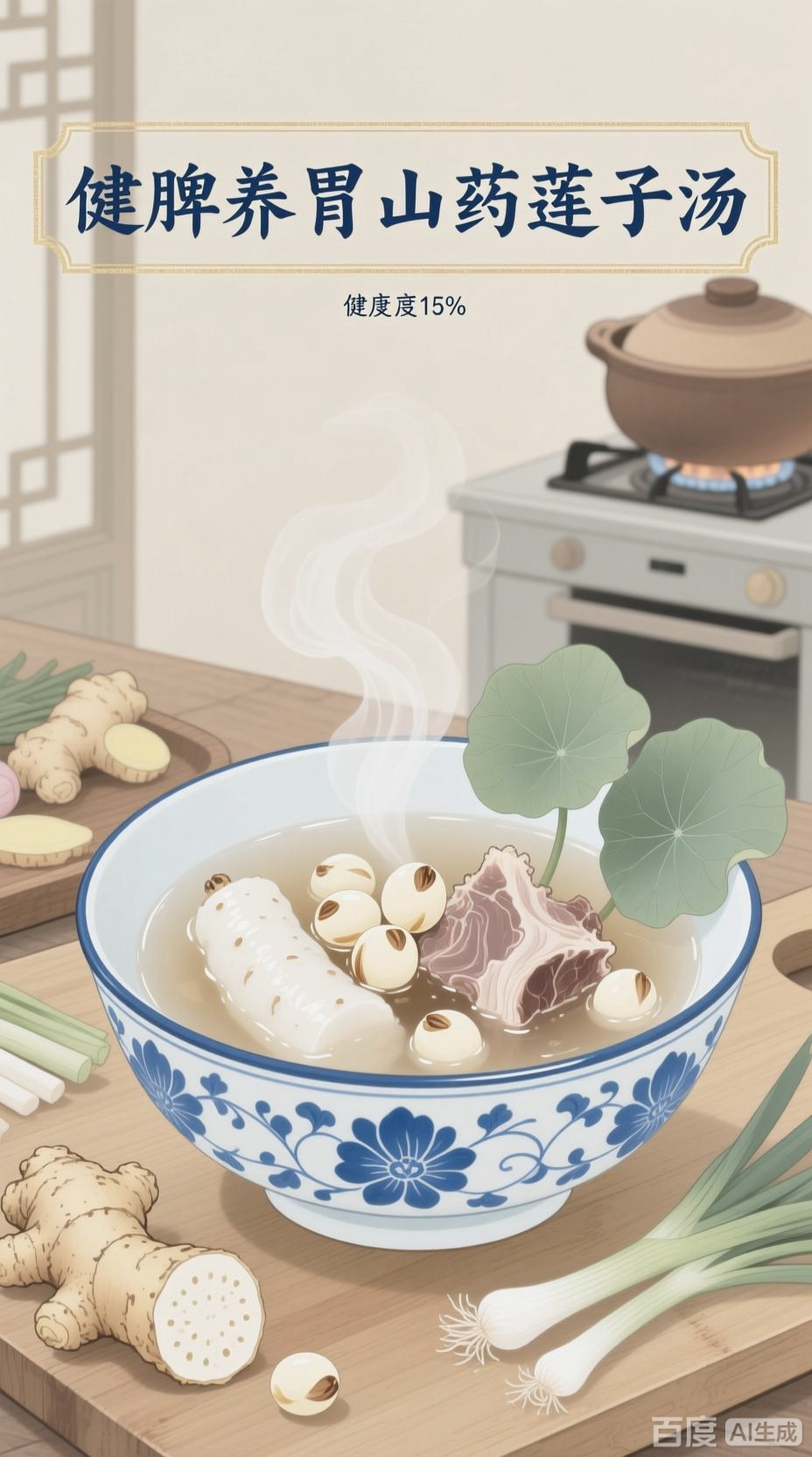 健脾养胃，温和滋补的山药莲子排骨汤