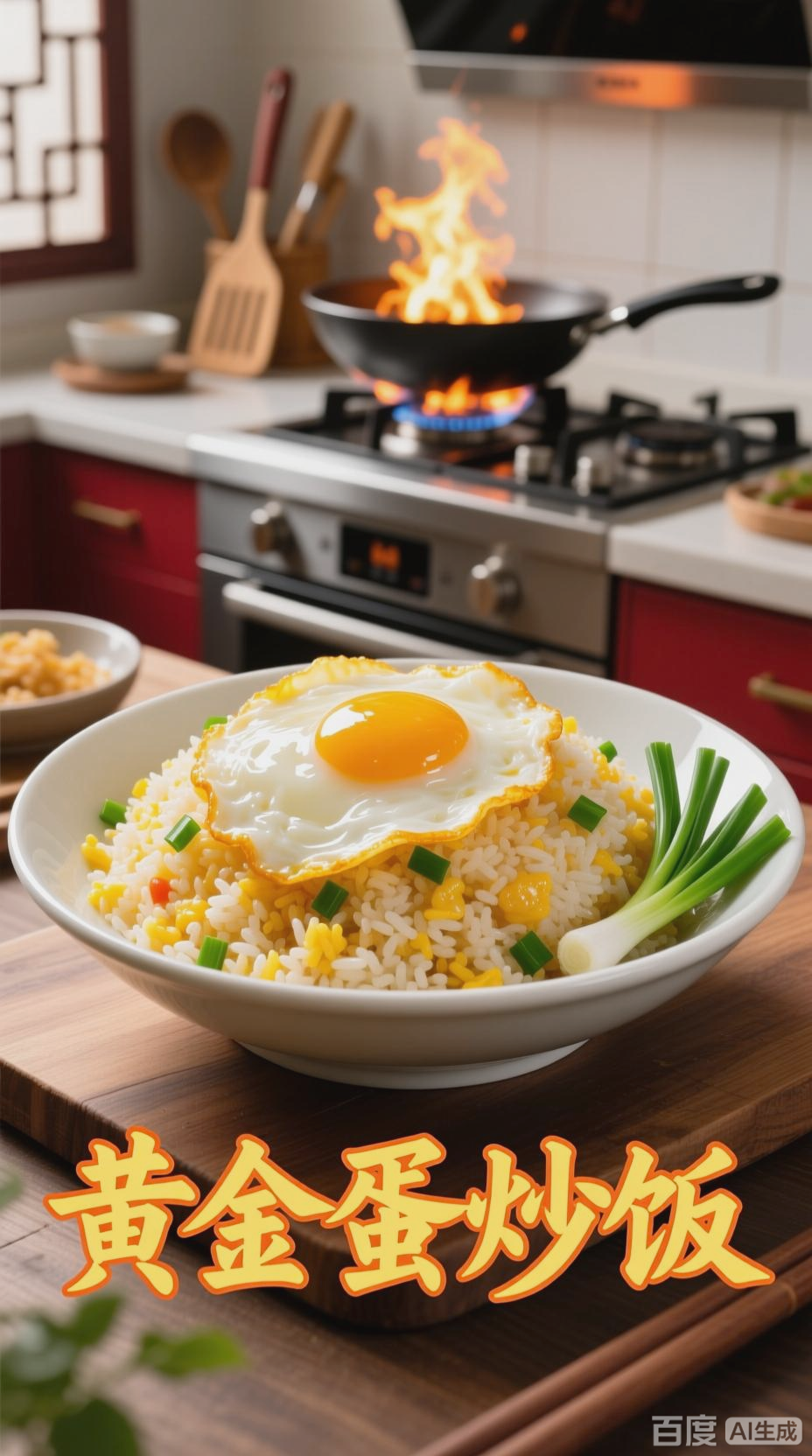 黄金蛋炒饭制作全流程