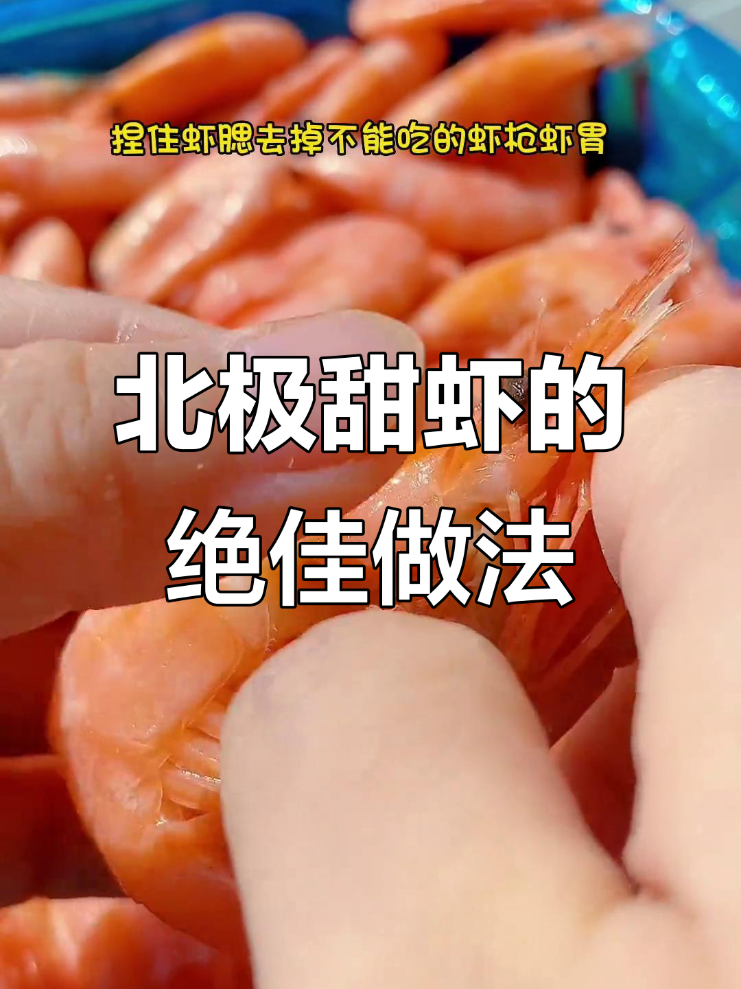 北极甜虾的正确吃法,头籽和膏千万别错过