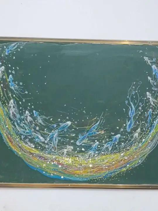 防溺水黑板报，蓝色小鱼，开学用得上