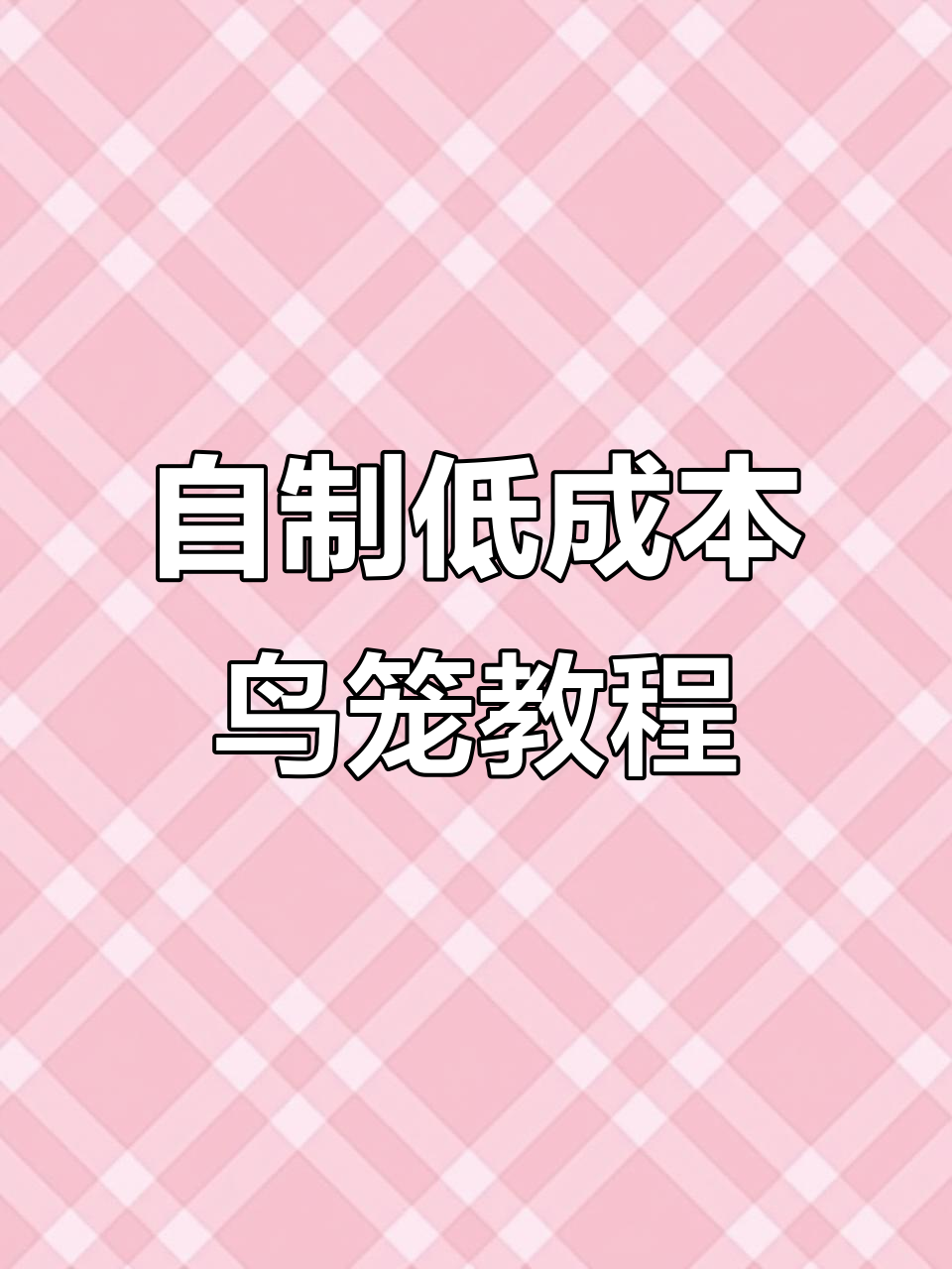 低成本DIY鸟笼制作,简单步骤教你打造理想家园