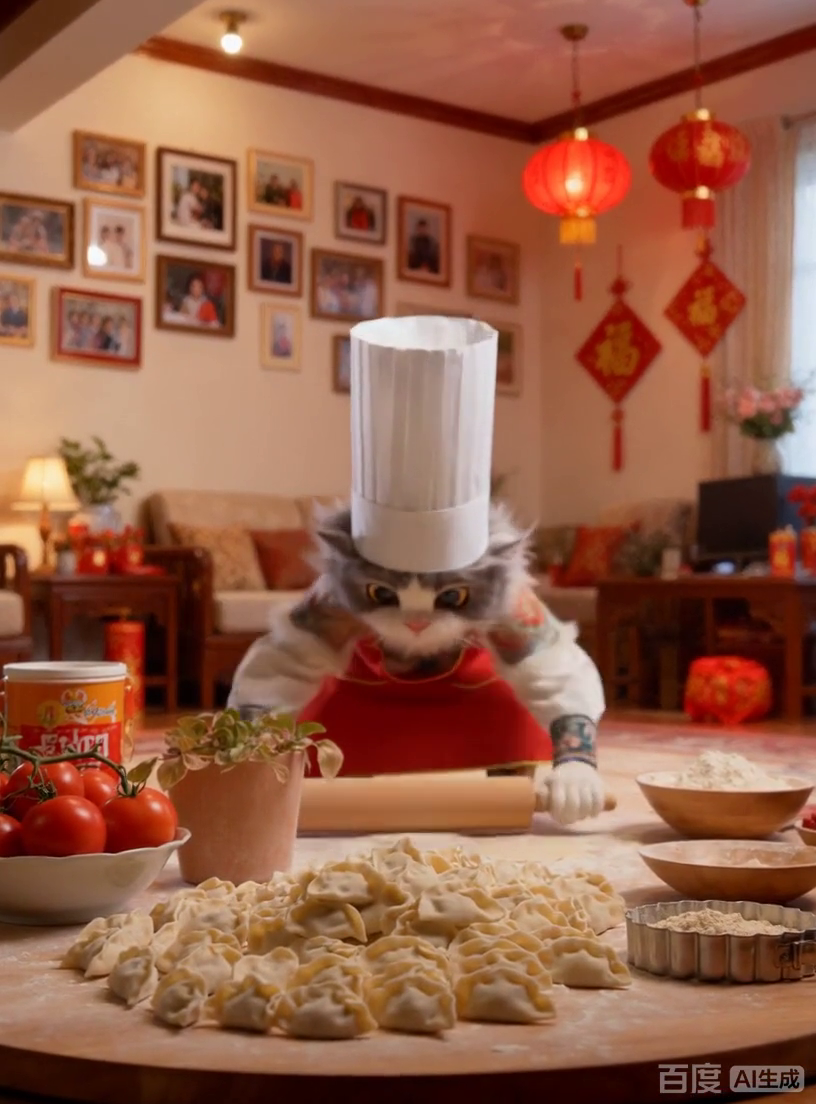 猫大厨新年包饺子啦