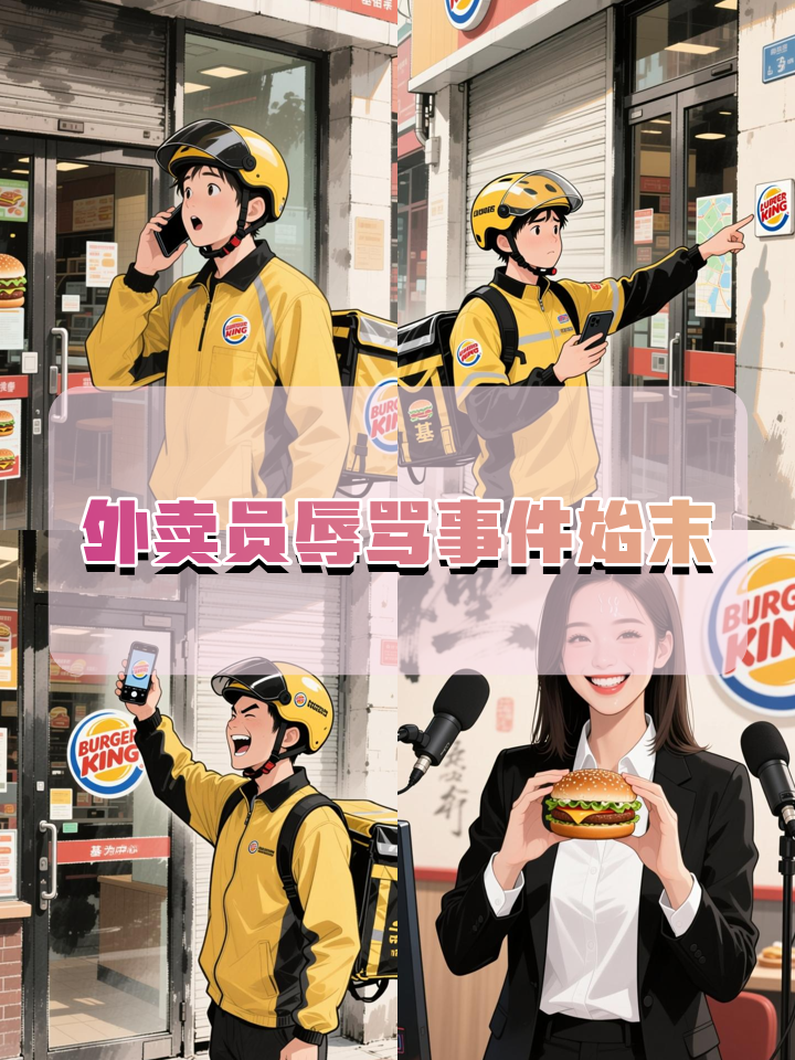 网红外卖员称遭汉堡王员工辱骂,汉堡王直播间被网友声讨质疑刷屏,客服回应