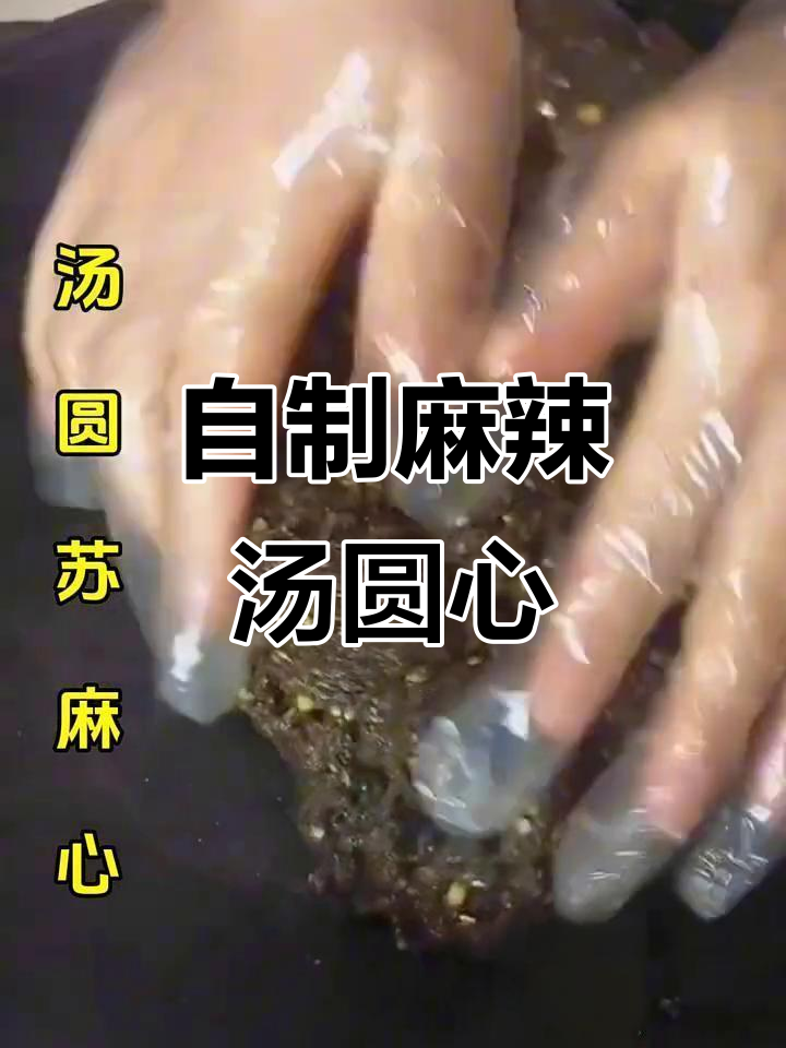 麻辣汤圆心子,搭配烧肉超香!自制花生瓜子馅料太安逸了