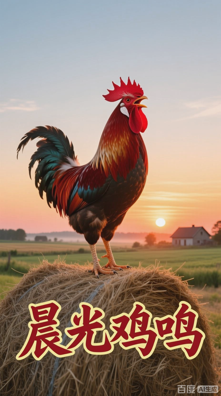 公鸡打鸣，自然之声