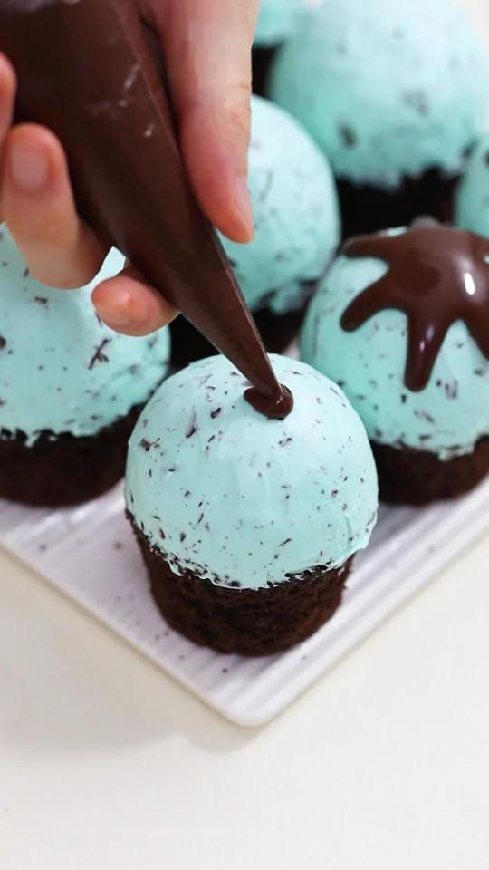 就这个清凉爽～薄荷巧克力麦芬