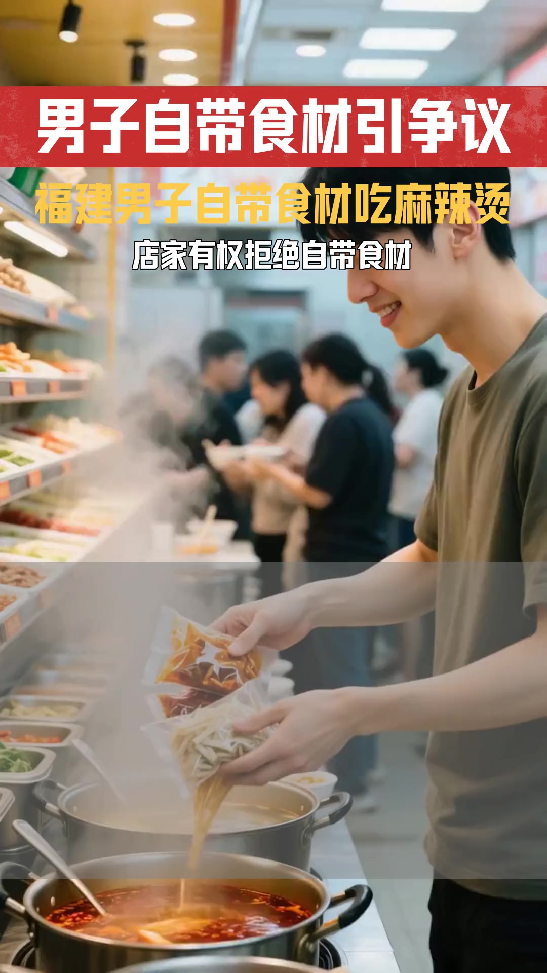 男生自带食材吃麻辣烫 店家是否有权拒绝加工