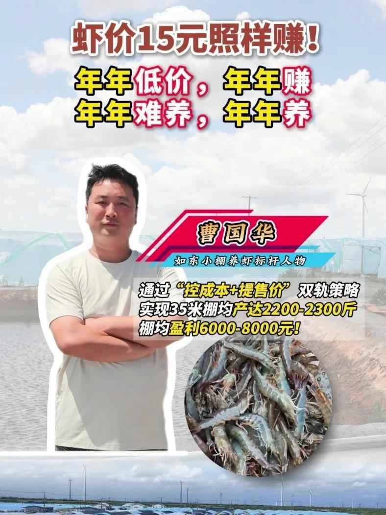 虾价15元照样赚!这位养虾高手,分享了养虾稳赚策略 粤海饲料 小棚虾 饲料