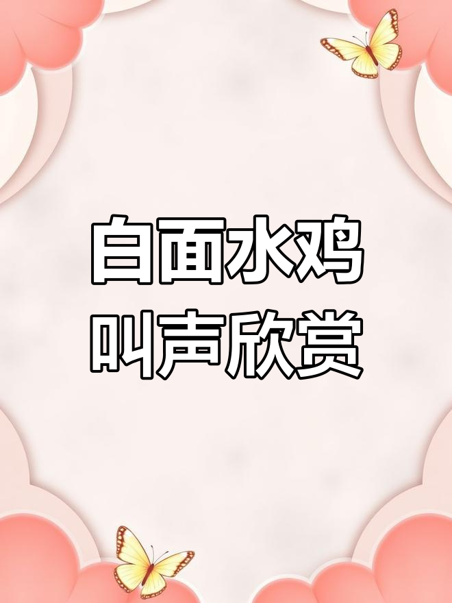 白面水鸡叫声大揭秘,六六大顺的独特旋律