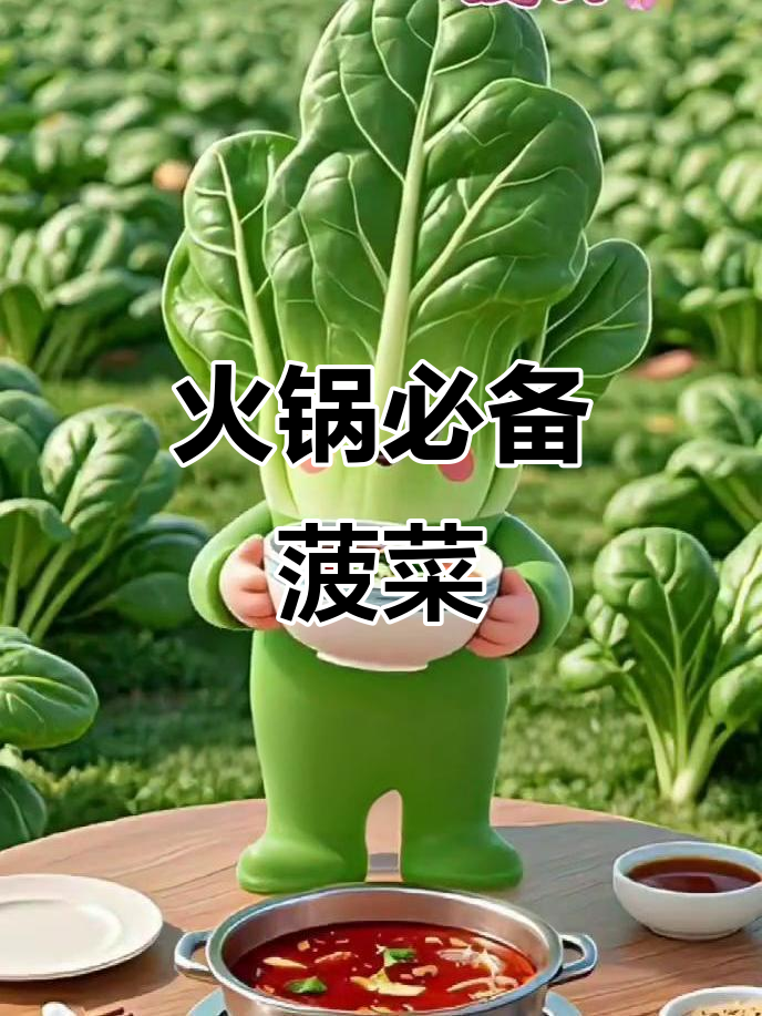 火锅里涮菠菜,鲜嫩脆口又解腻