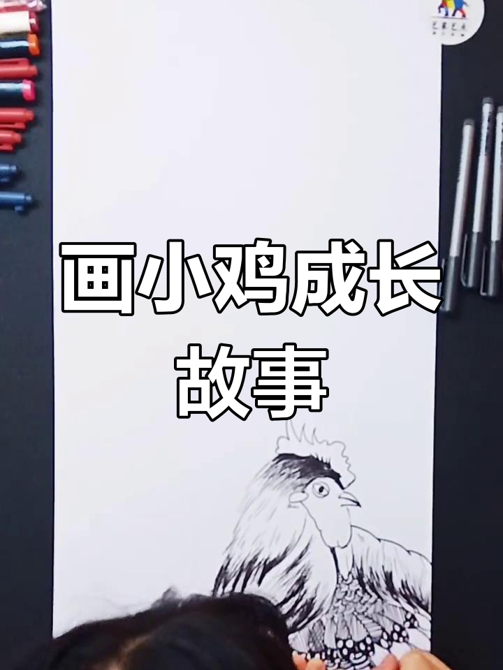 小鸡成长记:从蛋到公鸡,画画全过程大揭秘