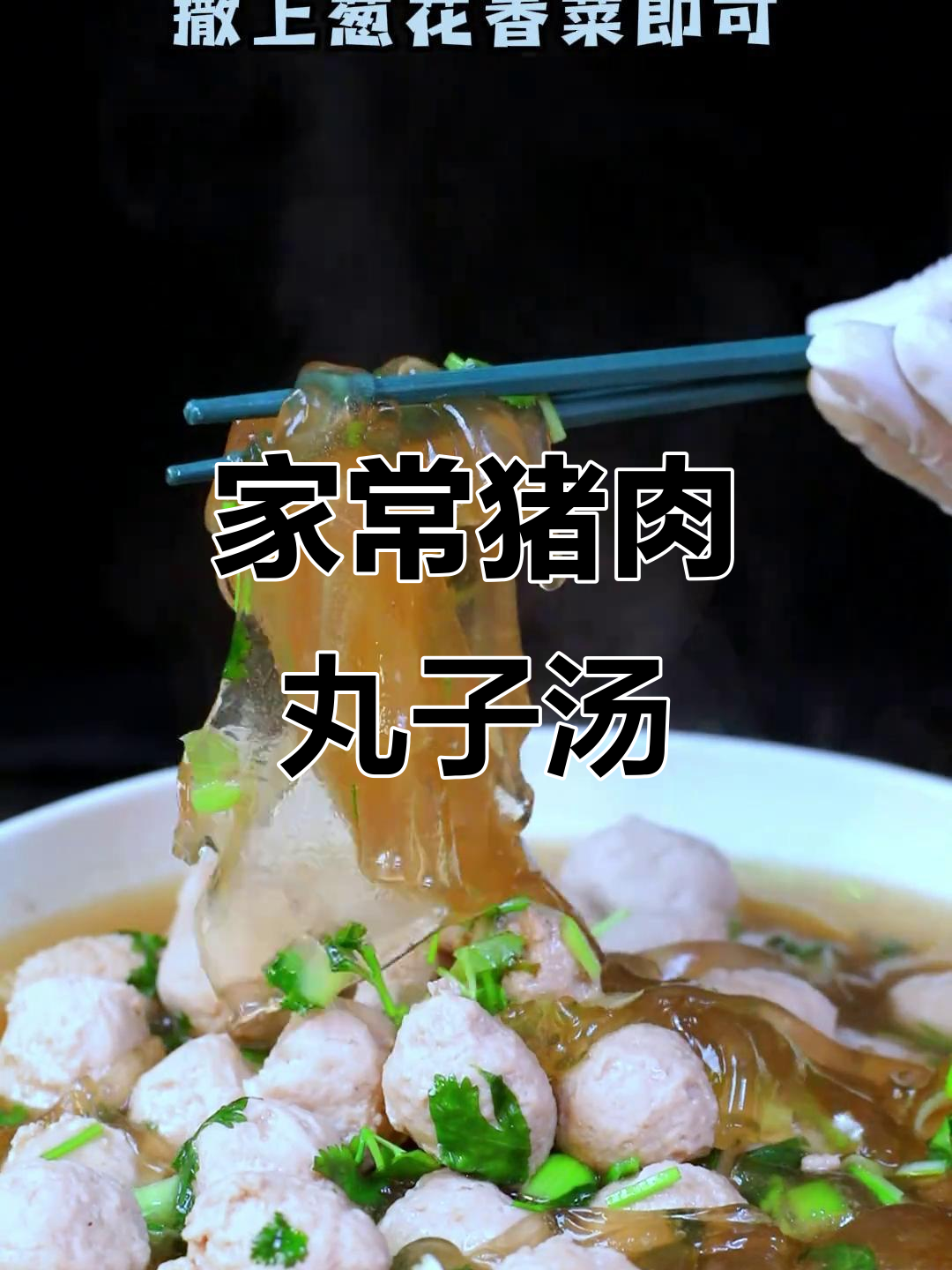 猪肉丸子粉皮汤，家常味十足！