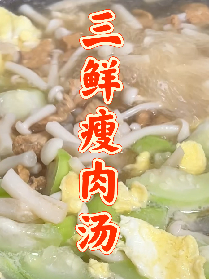 三鲜瘦肉汤-家常菜不重样100道之27