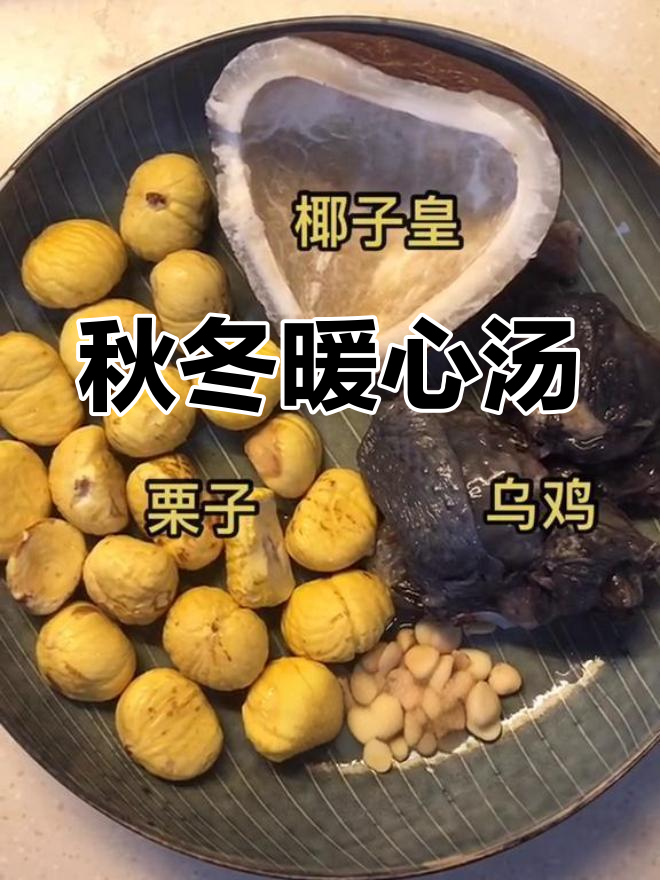 椰子汤加栗子和南北杏,秋季滋补,温暖自己与朋友