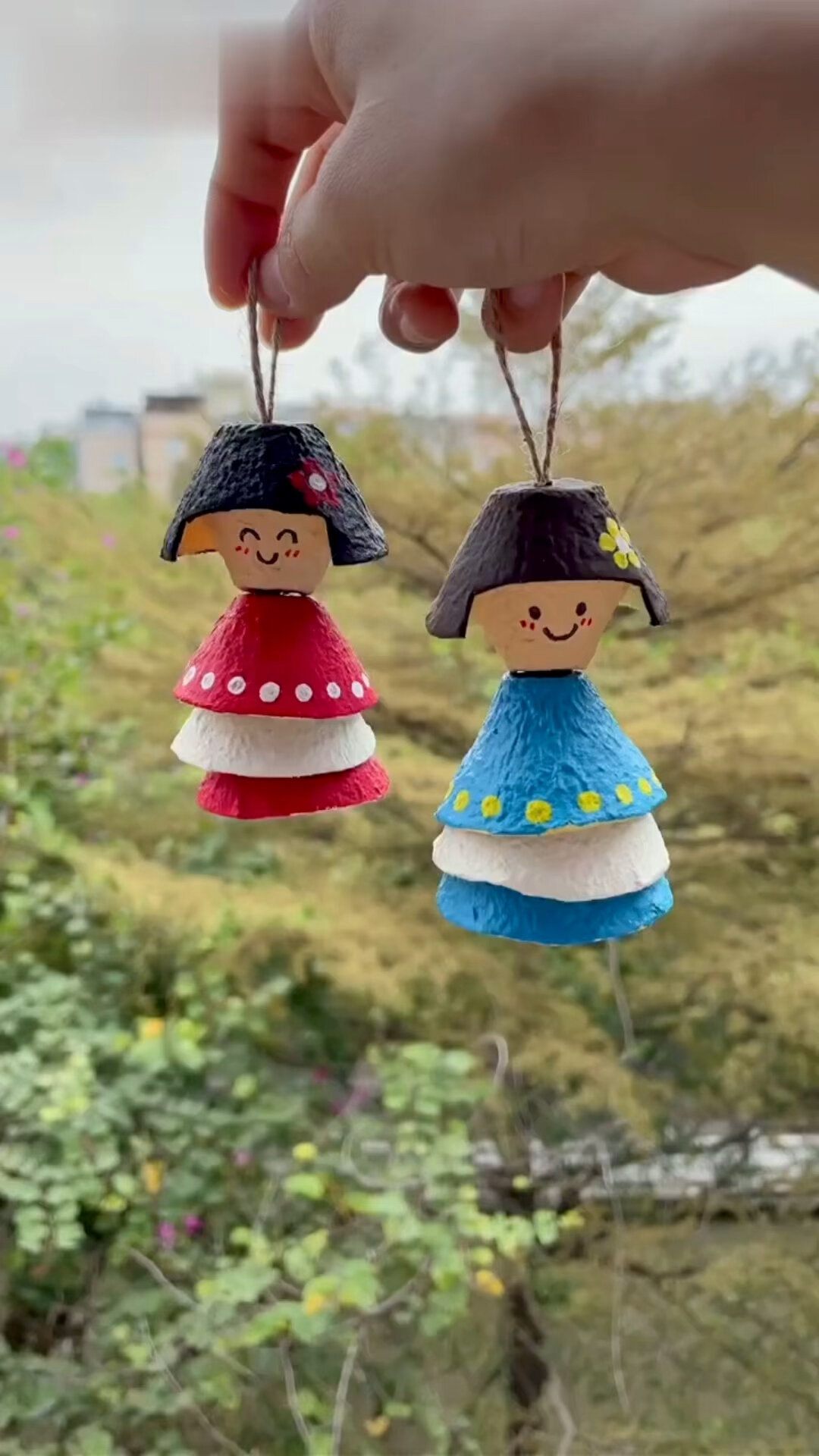 用鸡蛋壳做一个好看的装饰娃娃吧