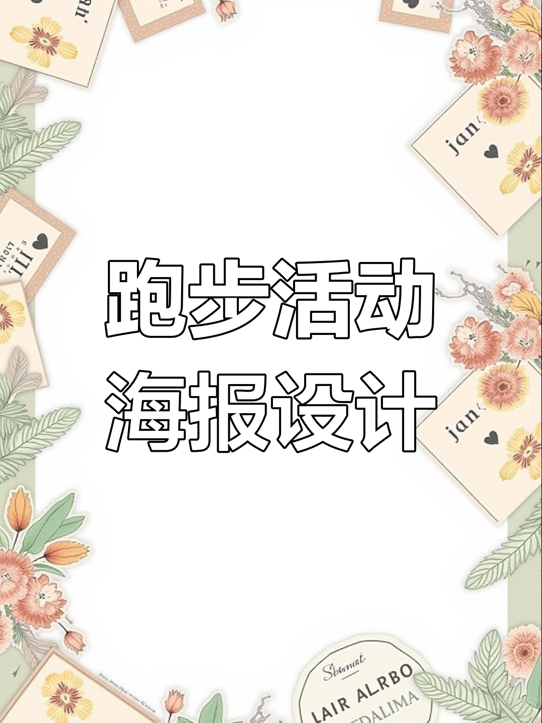 设计跑步活动海报,轻松活跃的画面风格